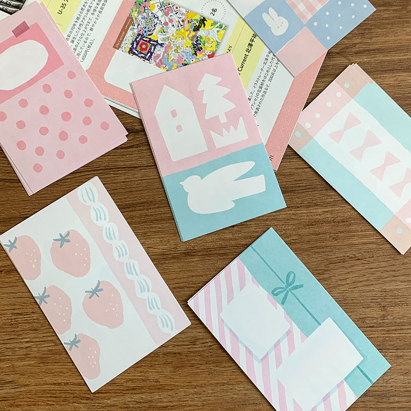 Molinta - Pink Memories M5 Memo Sheets

Enjoy these cute memo sheets with 6 different patterns front and back! 4 pages of each pattern.

Specifications: 67mmx105mm
Material: 120g cotton paper

Number of pages: 24