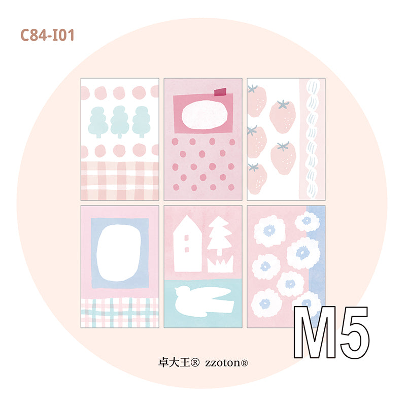Molinta - Pink Memories M5 Memo Sheets

Enjoy these cute memo sheets with 6 different patterns front and back! 4 pages of each pattern.

Specifications: 67mmx105mm
Material: 120g cotton paper

Number of pages: 24