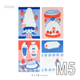 Molinta - Red and Blue M5 Memo Pad

This includes 4 different designs that were created through a risograph printing process to achieve a nostalgic feel. The colors vary in depth, and the images on each sheet will have slight color registration deviations which is the unique feature of RISO printing.

Specifications: 65mm x 105mm
Material: 100g cotton paper

Number of pages: 16