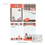 Molinta - Red and Brown M5 Memo Pad

This includes 4 different designs that were created through a risograph printing process to achieve a nostalgic feel where the colors vary in depth and the images on each sheet will have slight color registration deviations which is the unique feature of RISO printing.

Specifications: 80mmx120mm
Material: 100g cotton paper

Number of pages: 16