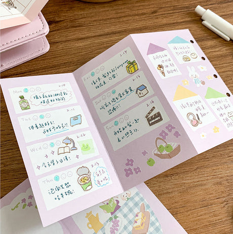 Molinta - Week at Your Disposal M5 Tri-Fold Pages

Plan out your week with a full, undated weekly layout split into three sections to customize with your own creative touch!

Specifications: 183mmx105mm
Material: 120g white craft

Number of pages: 10