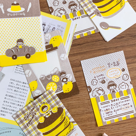 Molinta - Yellow Brown A7 Memo Pad

This includes 4 different designs that were created through a risograph printing process to achieve a nostalgic feel. The colors vary in depth, and the images on each sheet will have slight color registration deviations which is the unique feature of RISO printing.

Specifications: 80mmx120mm
Material: 100g cotton paper

Number of pages: 16