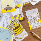 Molinta - Yellow Brown M5 Memo Pad

This includes 4 different designs that were created through a risograph printing process to achieve a nostalgic feel. The colors vary in depth, and the images on each sheet will have slight color registration deviations which is the unique feature of RISO printing.

Specifications: 80mmx120mm
Material: 100g cotton paper

Number of pages: 16