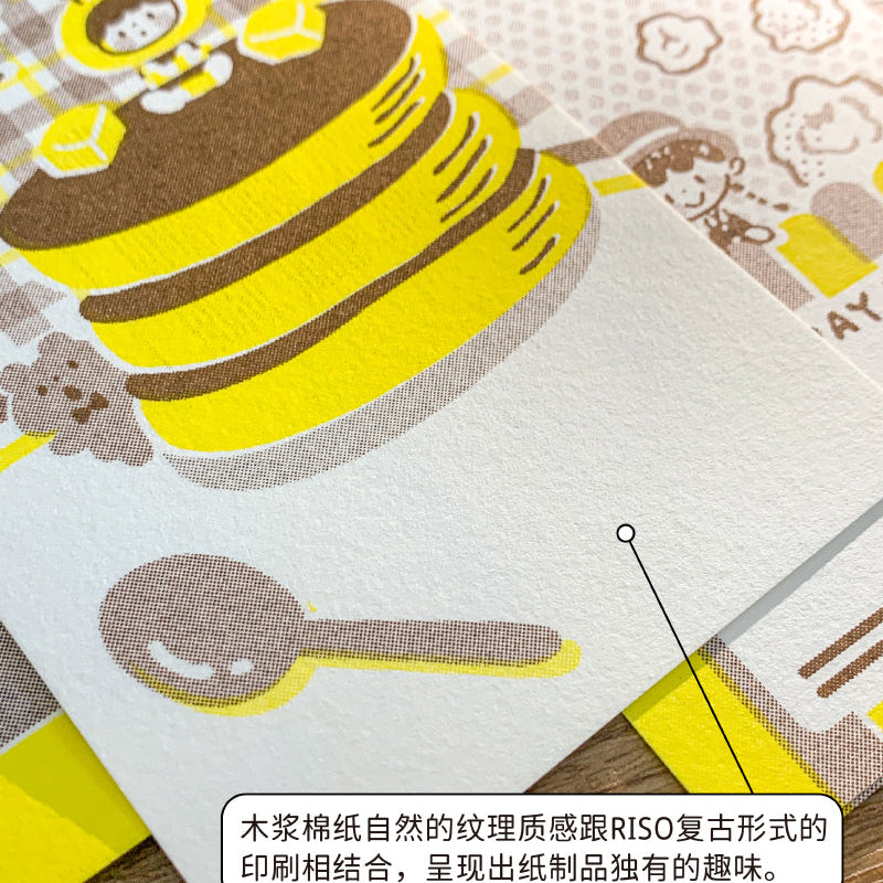 Molinta - Yellow Brown M5 Memo Sheets

This includes 4 different designs that were created through a risograph printing process to achieve a nostalgic feel. The colors vary in depth, and the images on each sheet will have slight color registration deviations which is the unique feature of RISO printing.

Specifications: 65mmx105mm
Material: 100g cotton paper

Number of pages: 16