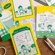 Molinta - Yellow and Green M5 Memo Pad

This includes 4 different designs that were created through a risograph printing process to achieve a nostalgic feel. The colors vary in depth, and the images on each sheet will have slight color registration deviations which is the unique feature of RISO printing.

Specifications: 67mm x105mm
Material: 100g cotton paper

Number of pages: 16