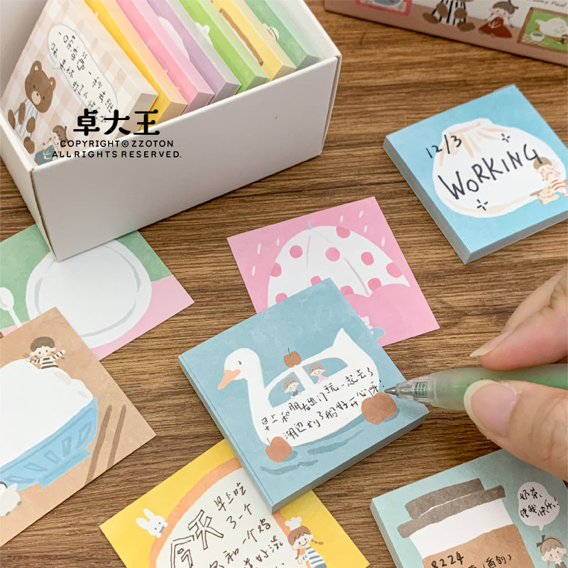 Molinta - Coffee Sticky Notes

Take notes or decorate your planner with this cute sticky note set! Perfect for jotting quick reminders, marking pages, or decorating your journal, this petite sticky note pad brings adorable vibes to your everyday stationery routine.

With 14 different designs you can pick your favorites or collect them all!

50mm x 50mm (Approx 2in x 2in)
120g white kraft paper
50 pages

Includes 1 pattern