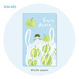 Introducing conveniently pocket sized M5 sticker books with release paper that can store all your loose stickers or precious vinyl stickers that can be pasted and reused whenever you desire! Each one has a sweet and cute design on the front!