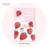 Introducing conveniently pocket sized M5 sticker books with release paper that can store all your loose stickers or precious vinyl stickers that can be pasted and reused whenever you desire! Each one has a sweet and cute design on the front!
