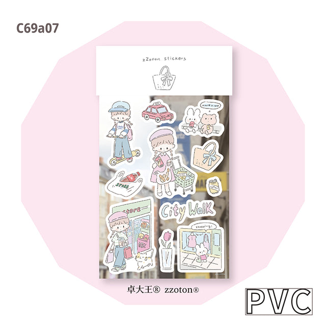 Molinta Sticker Sheet - City Walk

&nbsp;Featuring adorable illustrations in Molinta’s signature whimsical style, these stickers are perfect for decorating planners, journals, scrapbooks, and happy mail.

105x148mm
Material: PVC or PET
Includes 1 sticker sheet