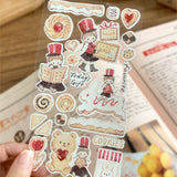 Featuring an adorable collection of cookie themed illustrations, this sticker sheet adds a warm, whimsical touch to planners, cards, photo albums, and creative projects. Each design is printed on durable writing paper with vibrant colors for easy decoration!