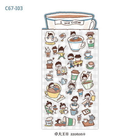 Molinta Sticker Sheet - I Love Coffee

Celebrate your love for cozy coffee moments with this charming Molinta sticker sheet. Featuring adorable illustrations in Molinta’s signature whimsical style, these stickers are perfect for decorating planners, journals, scrapbooks, and happy mail.

90x162mm
Material: PVC
Includes 1 sticker sheet