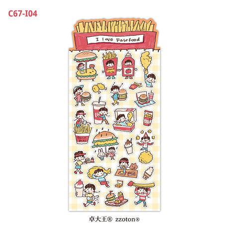 Molinta Sticker Sheet - I Love Fast Food

Celebrate your love for fast food with this charming Molinta sticker sheet. Featuring adorable illustrations in Molinta’s signature whimsical style, these stickers are perfect for decorating planners, journals, scrapbooks, and happy mail.

90x162mm
Material: Writing Paper
Includes 1 sticker sheet