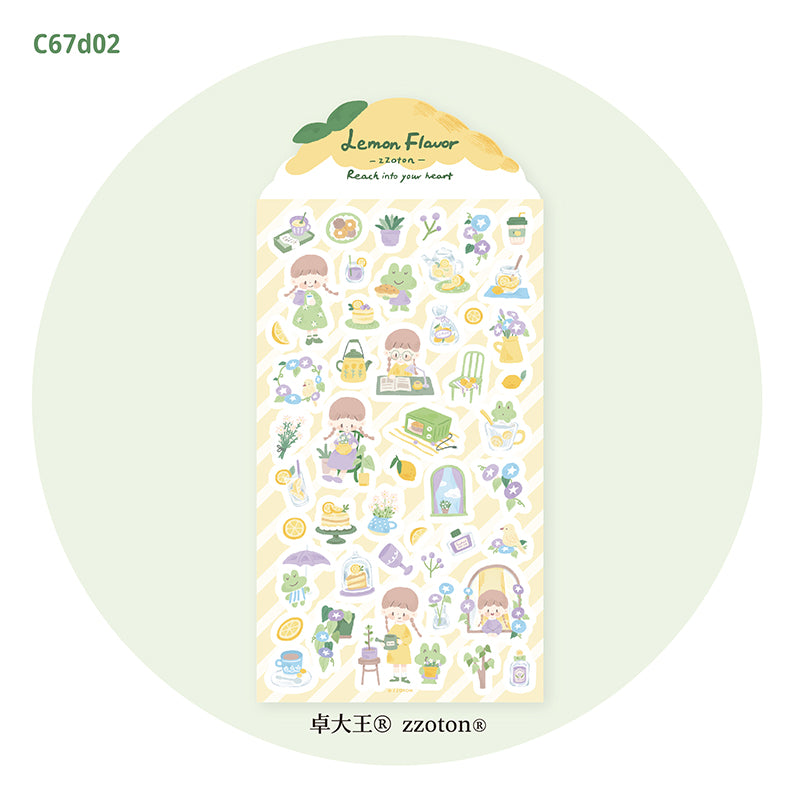 Featuring an adorable collection of lemon themed illustrations, this sticker sheet adds a sweet, whimsical touch to planners, cards, photo albums, and creative projects. Each design is printed on durable paper with vibrant colors for easy decoration!