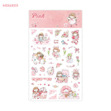 Molinta Sticker Sheet - Pink

Celebrate your love for all things pink with this charming Molinta sticker sheet. Featuring adorable illustrations in Molinta’s signature whimsical style, these stickers are perfect for decorating planners, journals, scrapbooks, and happy mail.

105x148mm
Material: Japanese Paper
Includes 2 sticker sheets