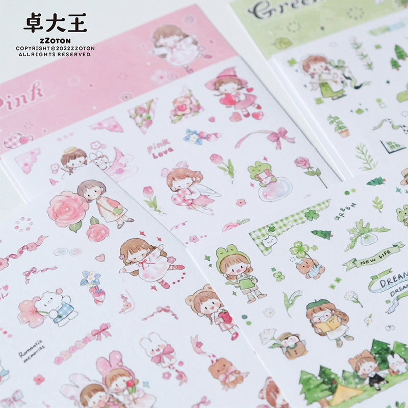 Molinta Sticker Sheet - Pink

Celebrate your love for all things pink with this charming Molinta sticker sheet. Featuring adorable illustrations in Molinta’s signature whimsical style, these stickers are perfect for decorating planners, journals, scrapbooks, and happy mail.

105x148mm
Material: Japanese Paper
Includes 2 sticker sheets