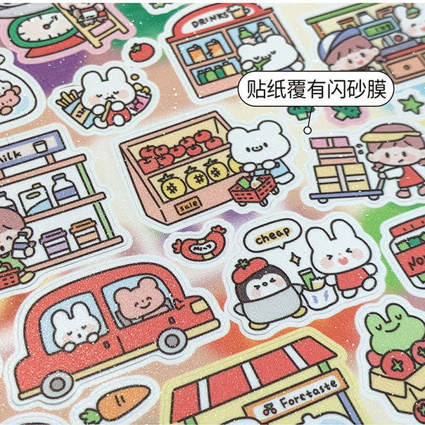 Molinta Sticker Sheet - Supermarket

Featuring an adorable collection of supermarket‑themed illustrations, this sticker sheet adds a lively, whimsical touch to planners, cards, photo albums, and creative projects. Each design is printed on durable PVC material for crisp colors and long‑lasting use.

137x125mm

Material: PVC
Includes 1 sticker sheet