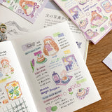 Featuring an adorable collection of illustrations that depict different moods for each day, this sticker sheet adds a joyful, whimsical touch to planners, cards, photo albums, and creative projects. Each design is printed on durable writing paper with vibrant colors for easy decoration!