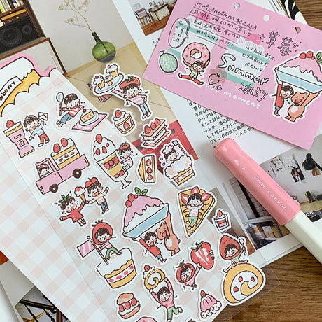 Molinta Sticker Sheet -&nbsp;I Love Strawberries

Celebrate your love for strawberries with this charming Molinta sticker sheet. Featuring adorable illustrations in Molinta’s signature whimsical style, these stickers are perfect for decorating planners, journals, scrapbooks, and happy mail.

90x162mm
Material: Writing Paper
Includes 1 sticker sheet