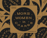 More Women In Charge Vinyl Sticker by Molly Illustration

This kiss cut sticker of my original artwork is printed on waterproof vinyl. Perfect for water-bottles, laptops, notebooks, helmets, bikes, skateboards and more.