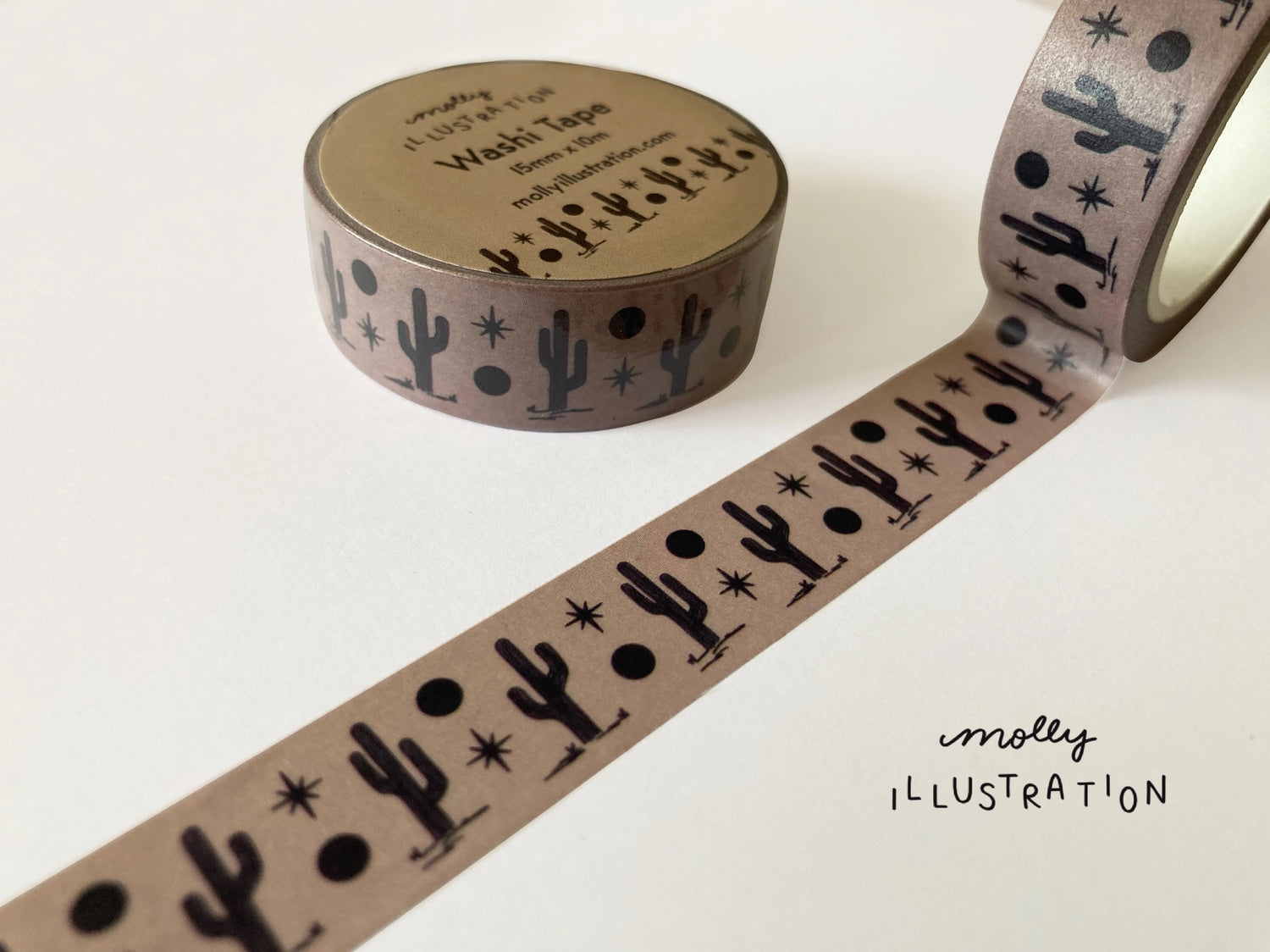 Western Desert Cactus Washi Tape by Molly Illustration