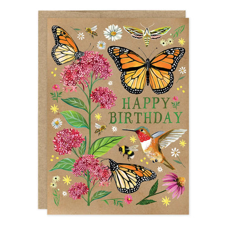 Inside verse: Wishing you the sweetest of birthdays

• Size: A6, 4.6" x 6.4"
• Illustrated by Katie Daisy
• Full-color inside
• Foil treatment
• Paired with a Brown Kraft envelope
• Printed in the USA on high-quality recycled post-consumer waste paper

About The Artist: Katie Daisy was raised by the birds and warm breezes of small-town Lindenwood, Illinois, brought up among the wildflowers with roots planted deeply in the natural world. Working in watercolor and acrylic paint, Katie strives to capture the m