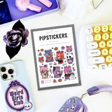 Spooky, cute, and ready for a little makeover! Monster Makeover PipStickers feature a crew of colorful little monsters getting ready for Halloween—from costumes and pumpkins to all the tiny accessories that make the transformation complete. Perfect for Halloween happy mail, planners, notebooks, and anything that could use a little monster magic.