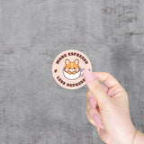 Pegatina de vinilo de Corgi con más espresso y menos depresso 