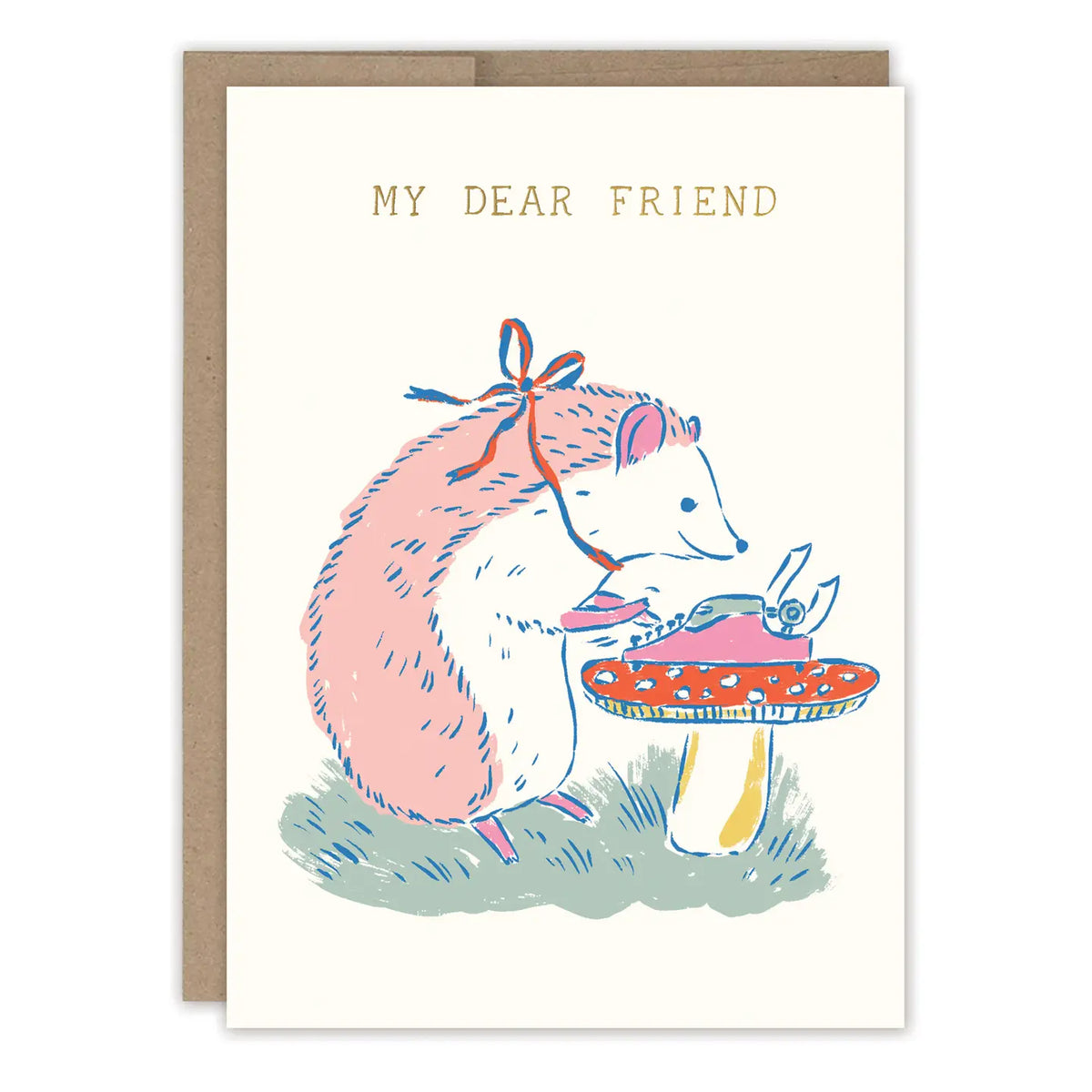 My Dear Friend Hedgehog Friendship Card

Inside verse: Blank inside

• Illustrated by Emily Taylor
• Pre-priced
• Size: A6, 4.5" x 6.25"
• Paired with a Kraft envelope
• Printed in the USA.

About The Artist: Emily&nbsp;Taylor&nbsp;draws and daydreams from her studio in a tiny town north of Toronto, Canada. Her work is best known for its feel of modern nostalgia, its painterly linework and joyful colors.&nbsp;Emily&nbsp;is inspired most by walks in nature and slow wanderings of antique markets.