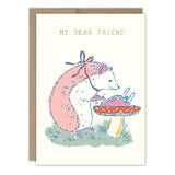 My Dear Friend Hedgehog Friendship Card

Inside verse: Blank inside

• Illustrated by Emily Taylor
• Pre-priced
• Size: A6, 4.5" x 6.25"
• Paired with a Kraft envelope
• Printed in the USA.

About The Artist: Emily&nbsp;Taylor&nbsp;draws and daydreams from her studio in a tiny town north of Toronto, Canada. Her work is best known for its feel of modern nostalgia, its painterly linework and joyful colors.&nbsp;Emily&nbsp;is inspired most by walks in nature and slow wanderings of antique markets.