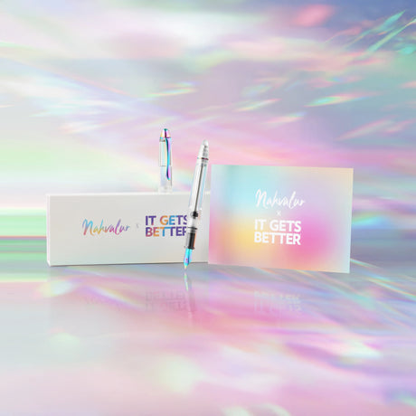 Nahvalur is proud to unveil the Fathom: Pride Limited Edition, the debut model in our all-new Fathom Collection. Designed to celebrate Pride Month and honor the vibrant LGBTQ+ community, this striking demonstrator fountain pen features iridescent rainbow-plated accents that shimmer with every angle—capturing the spirit of diversity, unity, and self-expression.