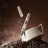 The Original: Fall is still a demonstrator like it’s other seasonal cousins. But this time has been adorned with a warm, coffee-like brown piston, furniture and nib. While this pen does not replace your daily caffeine intake, it may help alleviate some of the sting of working on a chilly fall morning.