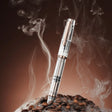 The Original: Fall is still a demonstrator like it’s other seasonal cousins. But this time has been adorned with a warm, coffee-like brown piston, furniture and nib. While this pen does not replace your daily caffeine intake, it may help alleviate some of the sting of working on a chilly fall morning.