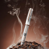 The Original: Fall is still a demonstrator like it’s other seasonal cousins. But this time has been adorned with a warm, coffee-like brown piston, furniture and nib. While this pen does not replace your daily caffeine intake, it may help alleviate some of the sting of working on a chilly fall morning.
