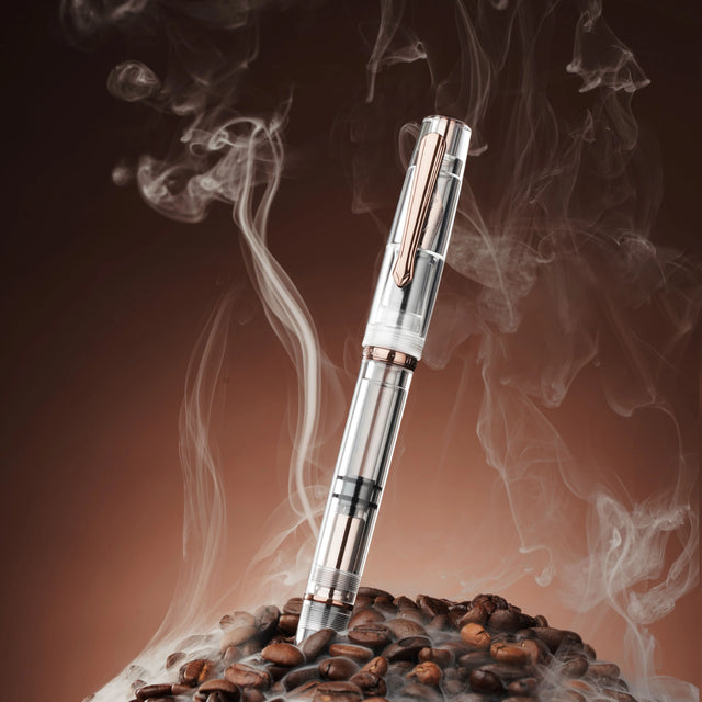 The Original: Fall is still a demonstrator like it’s other seasonal cousins. But this time has been adorned with a warm, coffee-like brown piston, furniture and nib. While this pen does not replace your daily caffeine intake, it may help alleviate some of the sting of working on a chilly fall morning.