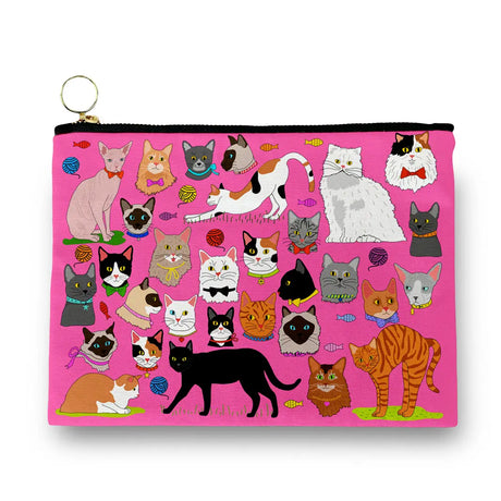 A playful, practical pouch that brings personality to your everyday organization. It’s perfect for pens, pencils, cosmetics, small accessories, or on‑the‑go essentials.

• Print on 100% Cotton
• Black Lining Inside
• Metal Zipper
• Size: 7" X 10"
• Printed on Both Sides with different graphics as shown
• Handmade with Love