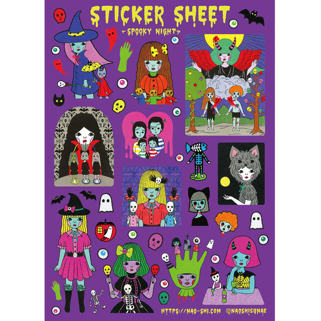 Spooky Night sticker sheet is perfect for decorating your journal, binder, planner, scrapbook or laptop.
