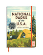 Explore the amazing National Parks with this keepsake journal to document your adventures. With a spread to fill in on 63 National Parks, including parks from each of the 50 States. 

Fill in the park name, date, weather, places you went, things you saw, favorite moment, and note down things to do next time, as well as adding drawings, pressed flowers or leaves, rubbings, photos and stamps. There is a spread for each national park and a place to add the unique stamp from every park you visit. Use the spotte