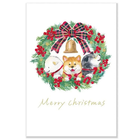 Natsuka Murata -&nbsp;Puppy Wreath Christmas Postcard

The dogs enjoying Christmas are adorable! This is a watercolor postcard by popular illustrator Natsuka Murata.&nbsp;These are warm postcards brighten up your Christmas atmosphere.

Size: 148×100 mm