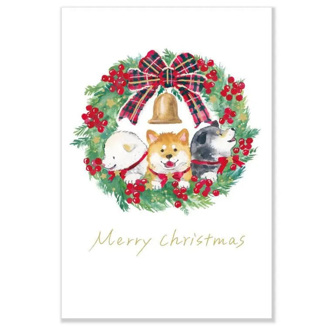 Natsuka Murata -&nbsp;Puppy Wreath Christmas Postcard

The dogs enjoying Christmas are adorable! This is a watercolor postcard by popular illustrator Natsuka Murata.&nbsp;These are warm postcards brighten up your Christmas atmosphere.

Size: 148×100 mm