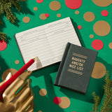 Introducing the tiniest holiday helper you’ll ever own—our 2.75” by 3.75” Naughty and/or Nice Tiny Diary, complete with 112 gilded-edge pages for jotting down all your festive deeds (or misdeeds). Whether you’re tracking gift ideas, holiday parties, or questionable decisions made under the influence of eggnog, this diary is your pocket-sized confessional for the season.&nbsp;

With a nostalgic design that feels straight out of Santa’s secret stash, this diary brings old-school charm to your modern holiday c