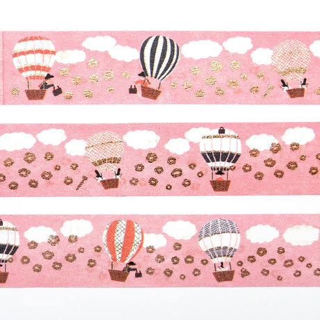 Ride a balloon with your favorite pattern and embark on a fun sky journey!
The fluffy flowers floating in the sky are also adorable. Cut short to use as stickers, or as a pop point in wrapping or decoration.


✨ Product Features

Gold foil stamping for a subtle, elegant shine
Perfect for decorating planners, journals, cards, gifts, and scrapbooks
High‑quality Cozyca Products washi tape
Size: 20 mm × 5 m