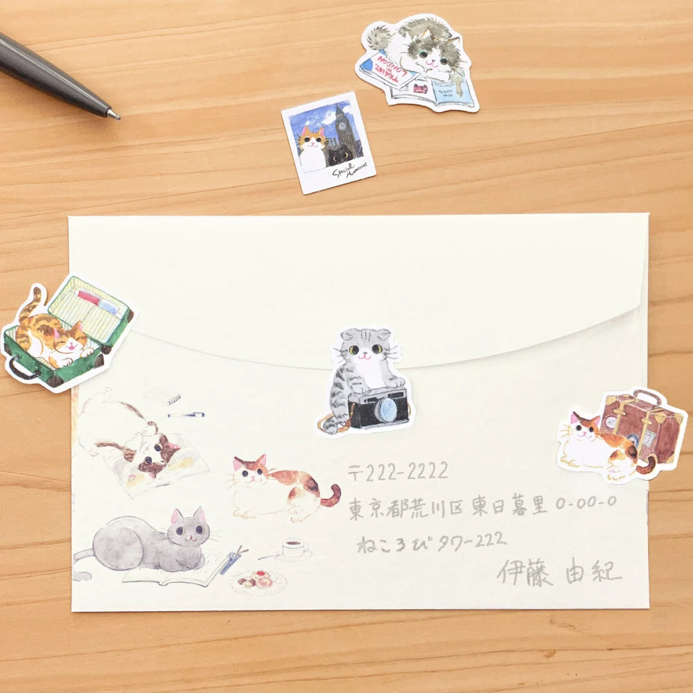 Nekorobi Travel Flake Stickers

So many cats!! These flake stickers can be used for sealing letters, decorating planners, or accessorizing your travel journal. With the theme of traveling with cats, I depicted her looking at guidebooks, helping with packing, and taking photos.

Nekorobi 5th Anniversary


Height 140×Width 63mm

5 Patterns - 20 Sheets

Crepe Paper Stickers