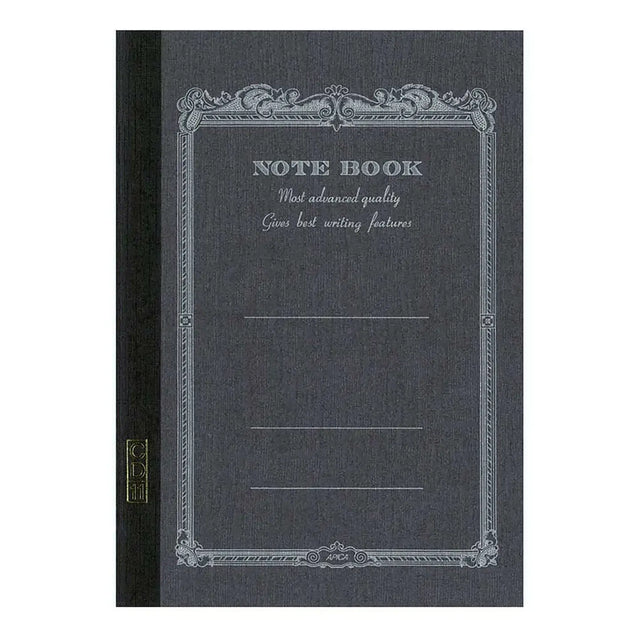 High-quality notebooks are ideal for jotting ideas, taking notes, sketching, making lists, and more. They are perfect for use at home or the office.&nbsp;

It contains white, ruled, acid-free paper.
Comes in a variety of colors, including white, ivory, sky blue, red, aqua blue, green, charcoal, mustard yellow, and navy.
The cover is made from thick, brightly colored specialty paper.&nbsp;
Sturdy thread binding allows the notebook to lay flat, making writing a breeze.&nbsp;
The exterior features a classical 