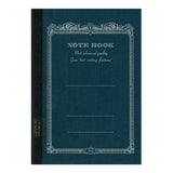 High-quality notebooks are ideal for jotting ideas, taking notes, sketching, making lists, and more. They are perfect for use at home or the office.&nbsp;

It contains white, ruled, acid-free paper.
Comes in a variety of colors, including white, ivory, sky blue, red, aqua blue, green, charcoal, mustard yellow, and navy.
The cover is made from thick, brightly colored specialty paper.&nbsp;
Sturdy thread binding allows the notebook to lay flat, making writing a breeze.&nbsp;
The exterior features a classical 