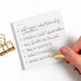 Discover the Notes Grid Notepad, your new favorite companion for note-taking, planning, and brainstorming. Whether you’re a student, a professional, or someone who loves to stay organized, this notepad is designed to help you capture your thoughts with clarity and creativity.

•Size: 4" x 4"
•Page Count: 52 Sheets