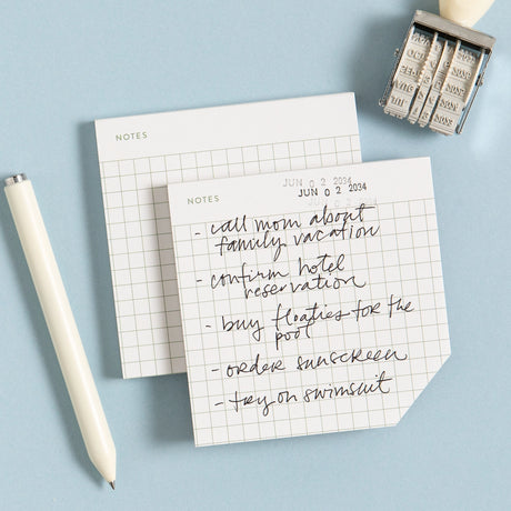 Discover the Notes Grid Notepad, your new favorite companion for note-taking, planning, and brainstorming. Whether you’re a student, a professional, or someone who loves to stay organized, this notepad is designed to help you capture your thoughts with clarity and creativity.

•Size: 4" x 4"
•Page Count: 52 Sheets