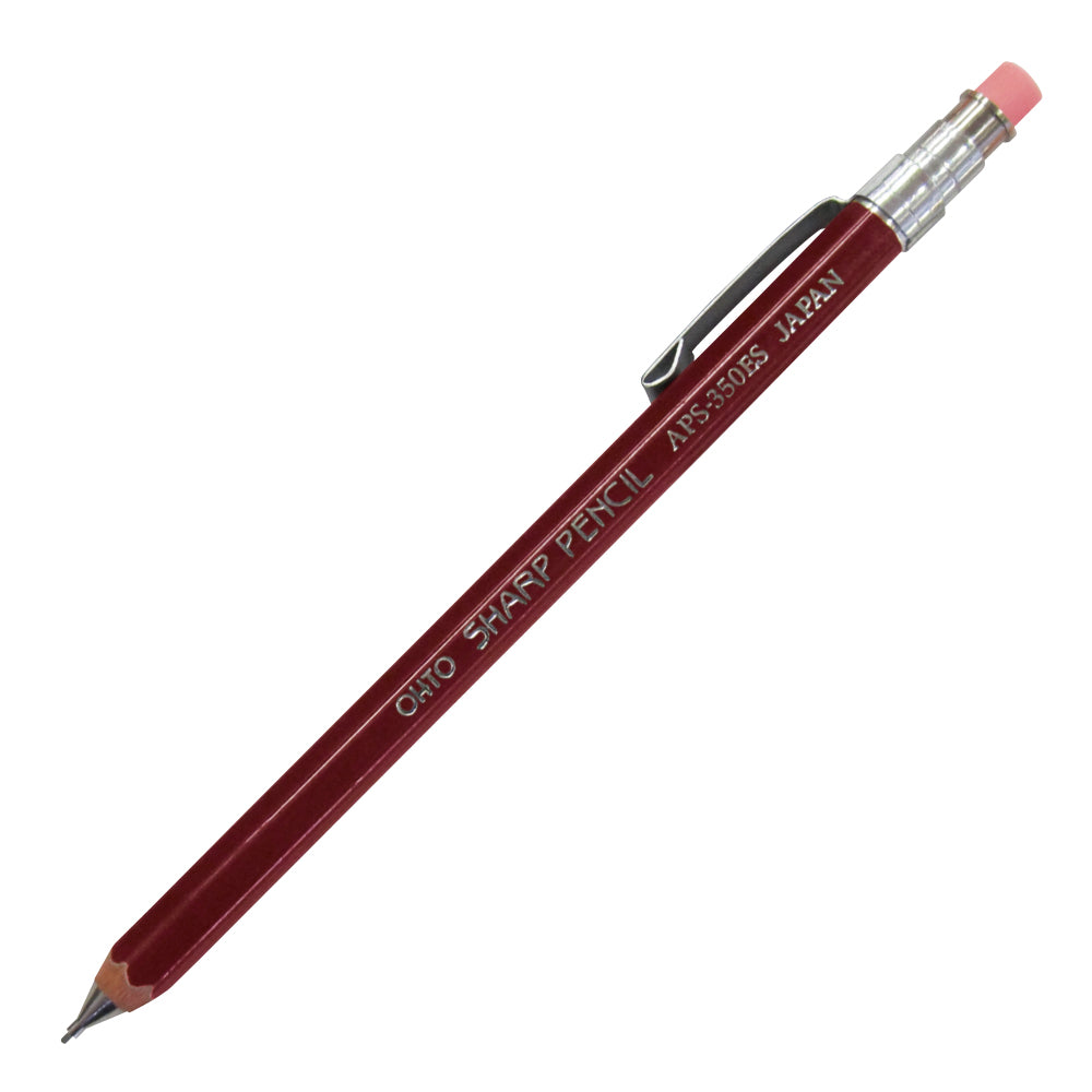Lápiz mecánico de madera OHTO de 0,5 mm, color rojo oscuro