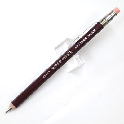 Lápiz mecánico de madera OHTO de 0,5 mm, color rojo oscuro
