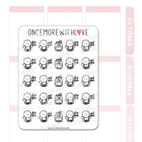 Once More With Love M1278 Restaurant Server Sticker Sheet
