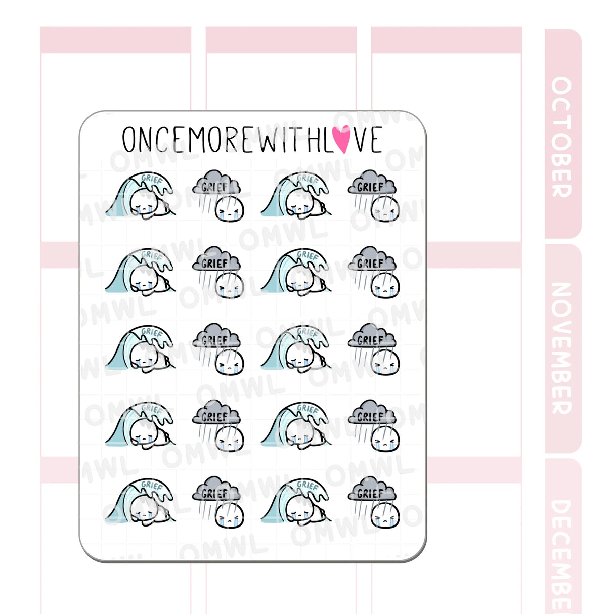 Once More With Love M1397 Grief 3.0 Sticker Sheet